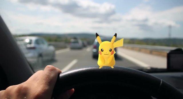 Eyes up, Poké Balls down, people. Stay safe on the roads, don t #PokemonGo and drive. #justdrive Many technology companies thought A.R.