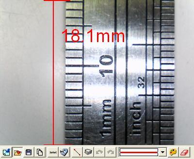 5-35 Horizontal scale range is 24.2mm Fig.5-36 Vertical scale range is 18.1mm EX2: Measurement for contacted object in low mag.