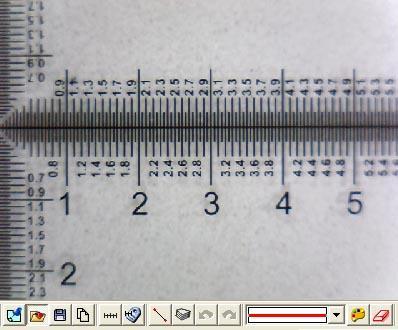 5-42 is the result after measurement, horizontal and vertical scale range is 5.60mm and 4.20mm.