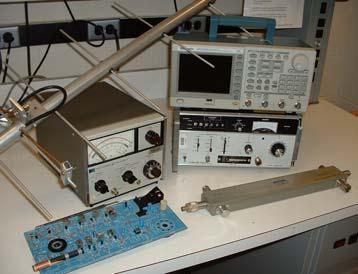 Communications Laboratory Equipment Nine nearly identical stations are available in the communications laboratory.