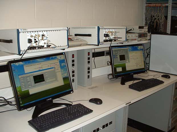 Two stations of National Instruments LabVIEW-controlled RF equipment are available in the