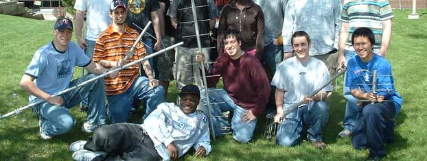 Student Teams with Their Yagi Antennas. In the digital communications technology course students build and test several types of data communications systems including those shown in Figure 8.