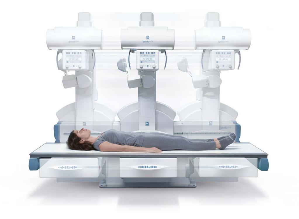 superlative flexibility All Apollo DRF movements have been designed to ensure rapid and accurate positioning and allow the widest possible range of radiographic projections.