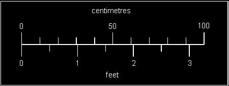 Q6. This scale shows length measurements in centimetres and feet. Farsley Farfield Primary School Not actual size Look at the scale. Estimate the number of centimetres that are equal to 2 feet.