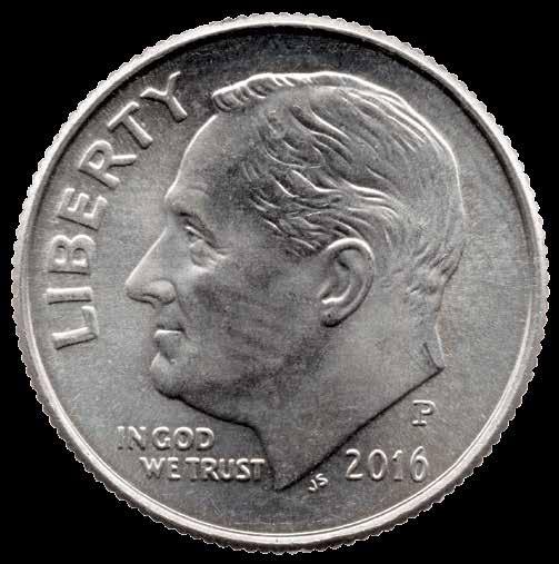 LIKE A BAD PENNY Deciphering the Modern U.S. Dime right: President Franklin Roosevelt has appeared on the U.S. dime since 1946 because he founded the National Foundation for Infantile Paralysis, now known as the March of Dimes.