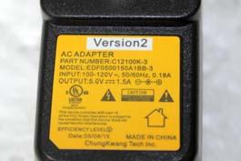 The EUT has three types of AC/DC Adapter. And each has been tested.