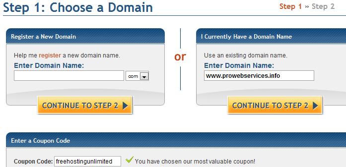 or baby plan for unlimited domain and click