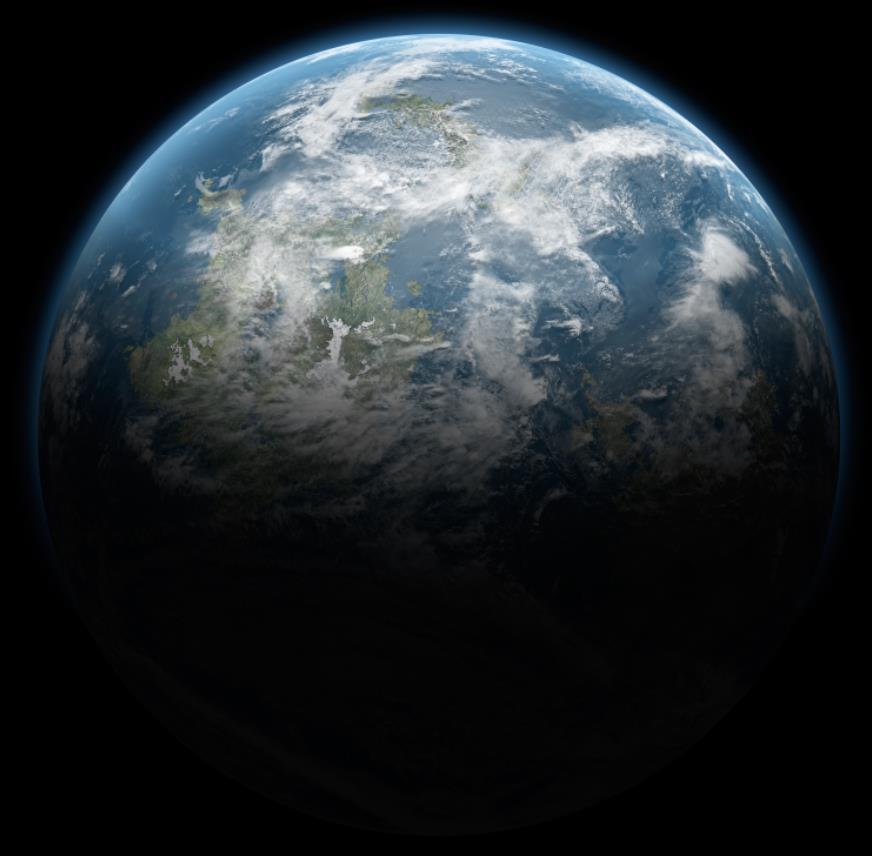 And now we are done! Here is an example of a planet created with texture from method 2. Now you are done.