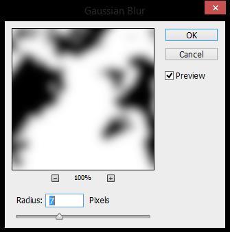 Now click on Layer 1 s layer mask and go to Filter Blur Gaussian