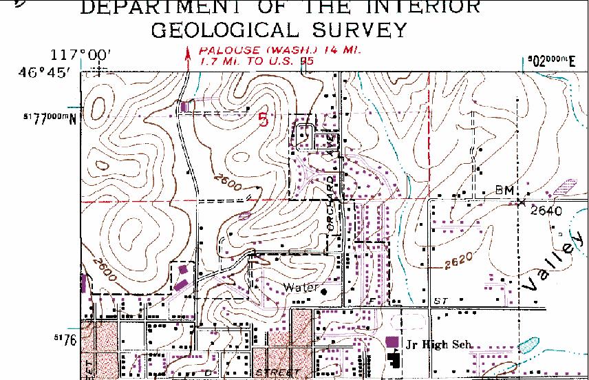 Map coordinates on USGS map Degrees, minutes UTM Map coordinates are present on most maps. This 7.