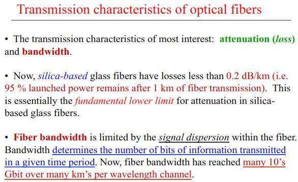 Attenuation Fiber Attenuation Types 1- Material Absorption losses 2- Intrinsic Absorption 3- Extrinsic Absorption 4- Scattering losses (Linear and nonlinear) 5- Bending Losses (Micro & Macro)
