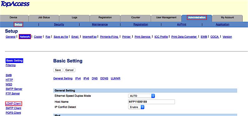 Select the Administration tab 3. Select the Maintenance sub-section, and the Directory Service option (see below).