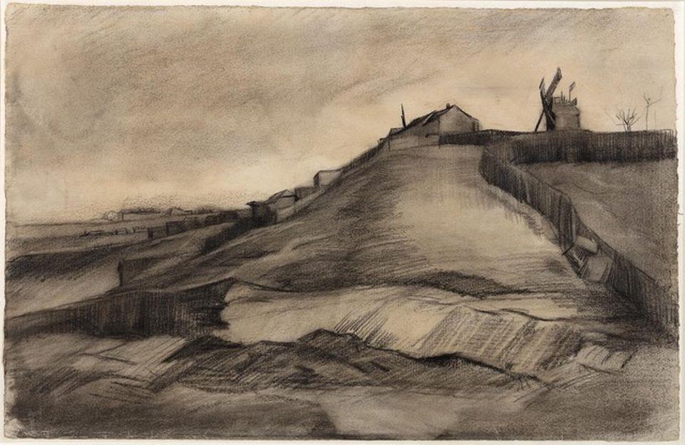 Van Gogh, Hill of Montmartre with a Stone Quarry (March 1886), John and Marine van Vlissingen Art Foundation Having accepted this Paris drawing as authentic, the Amsterdam museum s curators then went