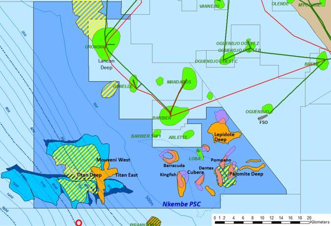 2018 Drilling Campaign Appraise and develop the Loba discovery and explore Loba Deep with a single well Loba Oil discovery (1) (Batanga) Loba Deep (2) Two off