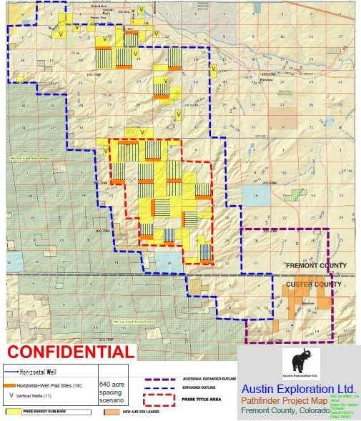 Pathfinder Niobrara Project 100% of 11,560 acres in Fremont & Custer Counties Colorado Proven targets Niobrara formation Pierre Shale Exploration success Well #1 Successful vertical exploration well