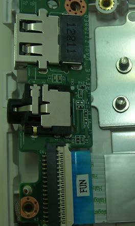 IdeaPad U310 Disassembly Audio & USB (Left) (Units: mm) These two screws are