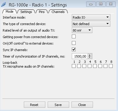 1. RG-1000e Customer Programming Software (RG-1000e CPS) 25 Radio I\O mode (for SmartPTT 9.2 and earlier) Interface mode:set Radio I\O. The type of connected device: select Not defined.