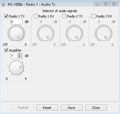 1. RG-1000e Customer Programming Software (RG-1000e CPS) 33 Audio TX The Audio TX window defines the analog output parameters.