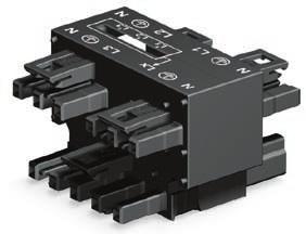 Three-Phase to Single-Phase Distribution Connectors with Phase Selection, 5-Pole 2 101 250 V/4 kv/3 400 V/6 kv/3 25 A 1 Approvals The different jumper positions allow for a wide range