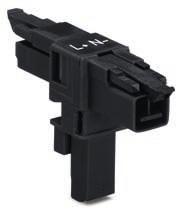 for mounting plates 3 black 890-601 250 T-distribution connector, 1 x plug / 2 x socket black 890-1606 25 white 890-1656 25 blue 890-1617 25 for flying leads, with 3rd locking lever black 890-1615 25