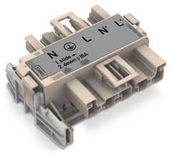 Linect T-Connectors, 4- and 5-Pole 1 43 400 V/6 kv/3 25 A (16 A) 1 400 V/6 kv/3 25 A (16 A) 1 400 V/6 kv/3 25 A (16 A) 1 2 Approvals 2 Approvals 2 Approvals 2 Linect T-connector, 4-pole, socket -