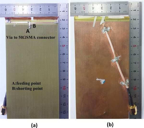 Progress In Electromagnetics Research, Vol. 145, 2014 33 (a) (b) Figure 2. Photos of the manufactured antenna for hepta-band LTE/WWAN operation in the internal mobile phone. (a) Front view.