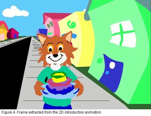 alignment with standard STEM curriculum. SMILE has an overall story which is introduced through a cutout-style 2D animation at the beginning of the game (fig. 4 shows a frame).