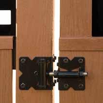 Endwood hinges are adjustable and self-closing when used in standard applications.