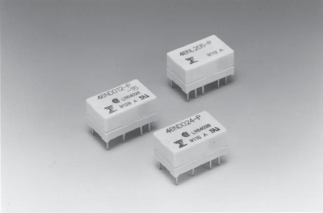 MINIATURE RELAY 2 POLES 1 to 2 A (FOR SIGNAL SWITCHING) FBR46 SERIES RoHS compliant FEATURES Miniature size About 50% smaller in volume compared with the FBR240 series used mainly in communication