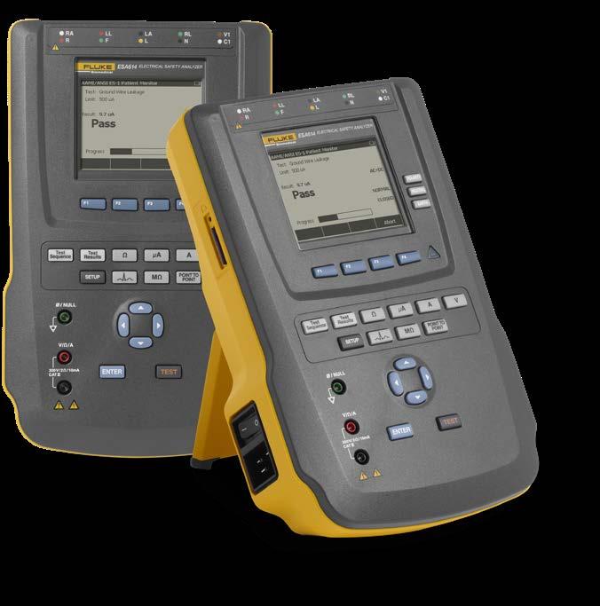 Technical data ESA614 Electrical Safety Analyzer The ESA614 Electrical Safety Analyzer brings fast and simple automated testing in the form of a portable analyzer to healthcare technology