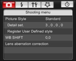Click [WB SHIFT]. The [WB SHIFT] window appears. Click the compensation position.