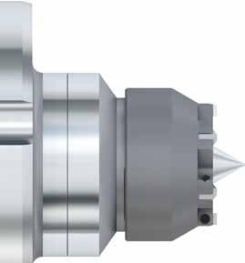 chip cross section of metal removing PRINCIPLE: The tailstock force pushes the workpiece against the movable center pin of the face driver.
