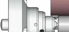 The workpieces are clamped centrically using a dead center pin, this way a high true