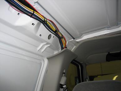 etc. For neatness of wiring, route all cables down driver-side B pillar.