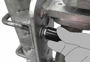 Using a 3/8 spanner and 3/16 hex key, slacken off the locking nut and adjust the grub screws so that the gate leaves meet in the middle. Once centre position is correct, lock off grub screw using nut.