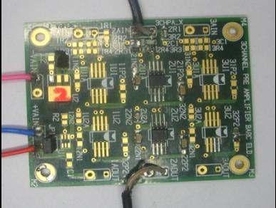 PCB layout design accommodates three types of op-amps having different packages (2 types radhard and 1 commercial) on the same location Compact, low power design PCB size: 57mm x 72mm.