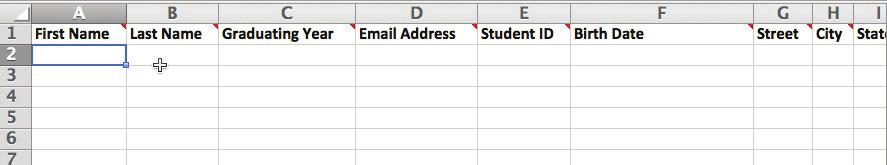 Warm Ups: Adding Students Entering Student Information u If using the Import Students template, copy and paste relevant information from an existing spreadsheet and/or type individual student