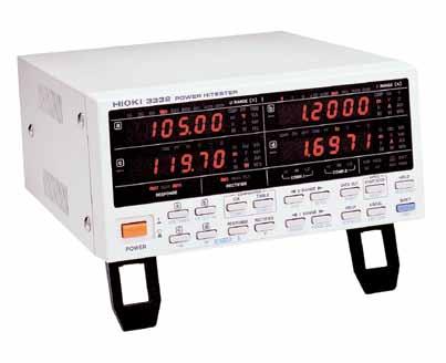 1 Measurement from minute single-phase power to large-scale 60 kw 3-phase equipment. A single-phase power meter compatible with devices with intermittent oscillation in broadband starting from 1Hz.
