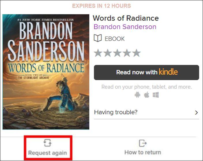 Renewing You have the option of renewing a book you are reading so long as no one else has placed it on hold.