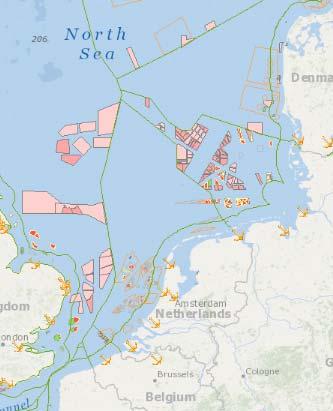 North Sea Offshore wind EWEA estimates 150 GW in 2030, of which approximately 90 GW at the North Sea Netherlands targets 4,5 GW in 2023 Dutch companies traditionally strong in: