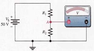 The voltages at all other points are therefore negative with respect to ground.
