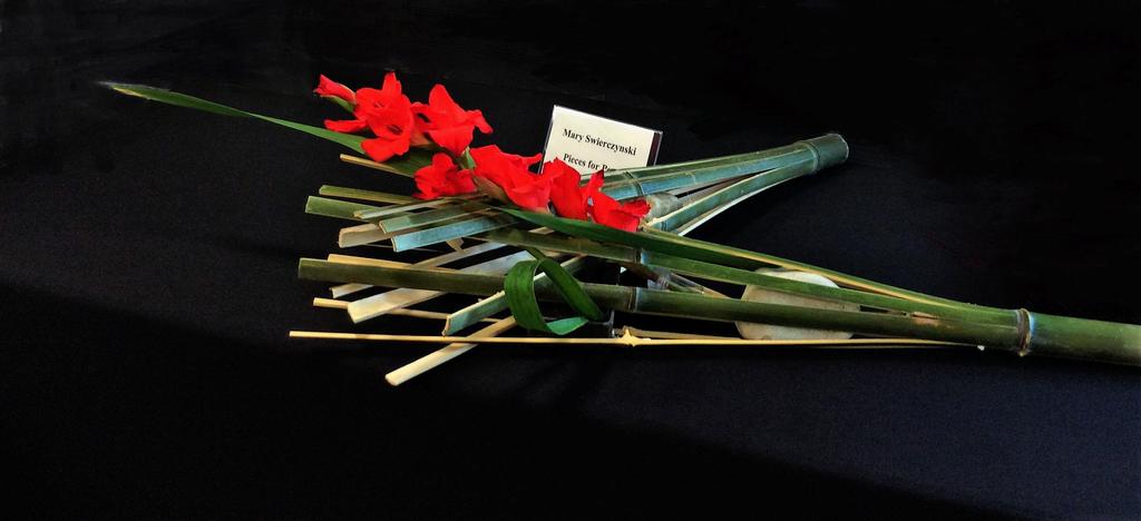 Pieces for Peace Materials: Gladiolus, bamboo and