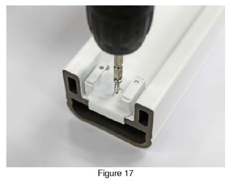 Next, take the cut foot block and insert it into the foot block fastener as shown in Figure 14 and 15. 16.