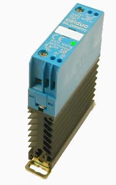 Power Solid State Relay With Analog Control, pitch 22.5mm compact size and DIN rail mounting.