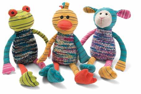 Soft Toys Plush Striped Toys Size: 40cm Cute and colourful animals covered in a very soft