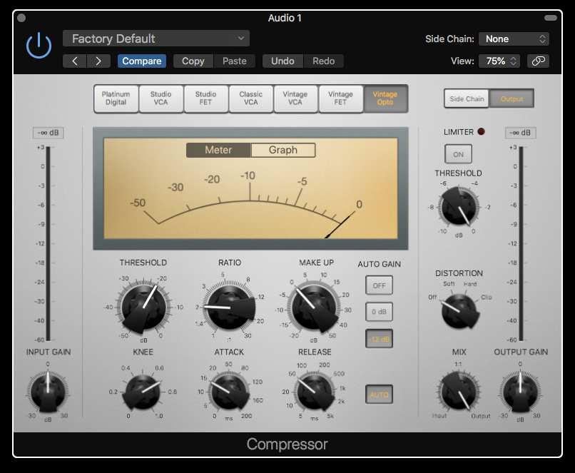 Vintage Opto Opto compressors are more musical, and work great on vocals.