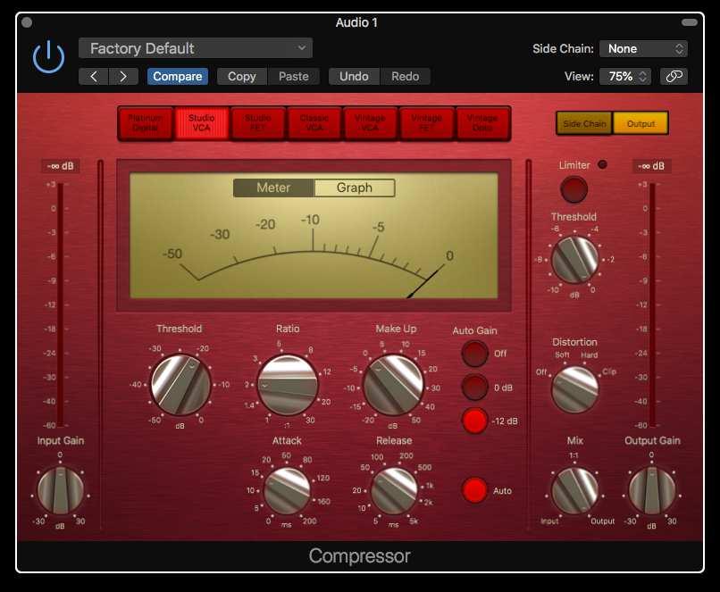 Studio VCA VCA style compressors are known for their transparency.