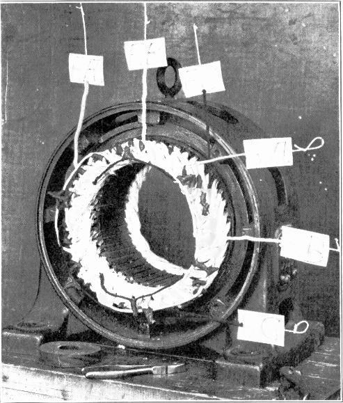 Armature Winding, Section Two. Connecting Stator Windings 1 7 c. in Fig. 69. Again we have the same stator as in the last two figures, but in this case the connections are one step farther along.