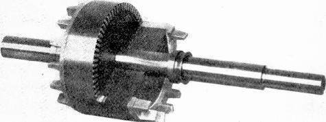 C. induction motor, with the names of each. Note that the stator coils are placed in the slots around the inside of the stator core very much as the coils of a D. C.