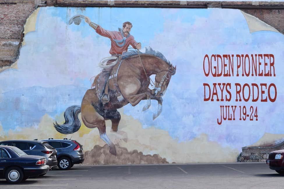 Ogden Pioneer Days Rodeo Mural, Kelly D. Donovan, 2003, photo by Jake McIntire Kelly D.